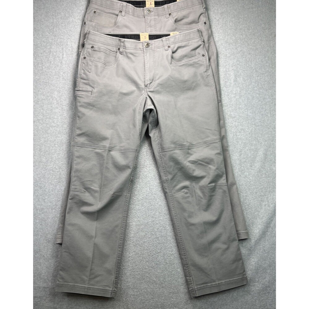 RedHead Ultimate Work Pants Reinforced Double Knee Heel Grey 38x30 (38x28.5)